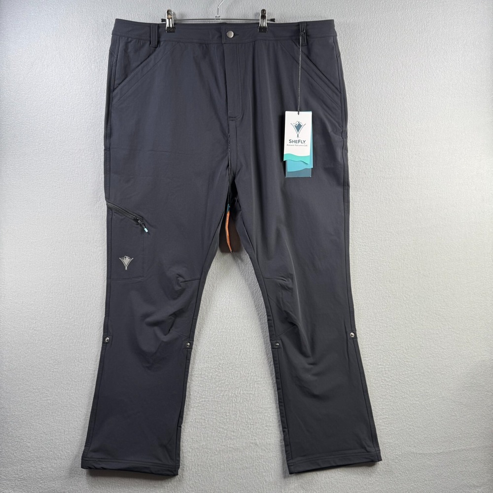 Shefly Pants Womens 22 Black Go There Stretch Full Crotch Zip Hiking Outdoor